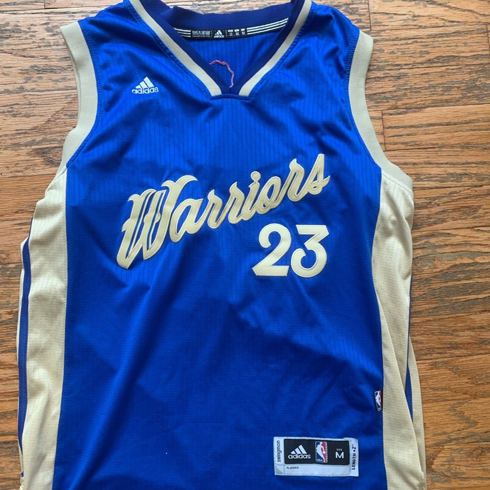 Adidas warriors golden state nba jersey draymond green blue gold